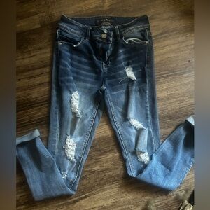 Indigo Rein Ripped Blue Skinny Jeans